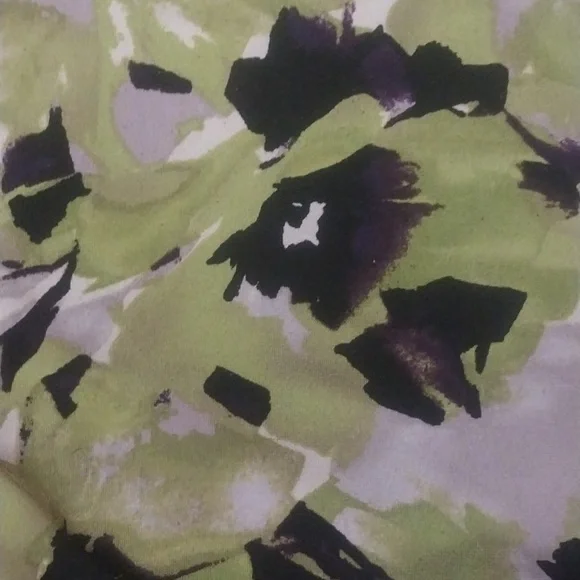Black and Green Floral Midi Dress Size 10 - Picture 9 of 9